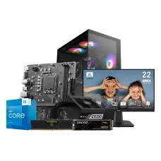 Intel 13th Gen Core i5 13400 Budget Desktop PC with Monitor